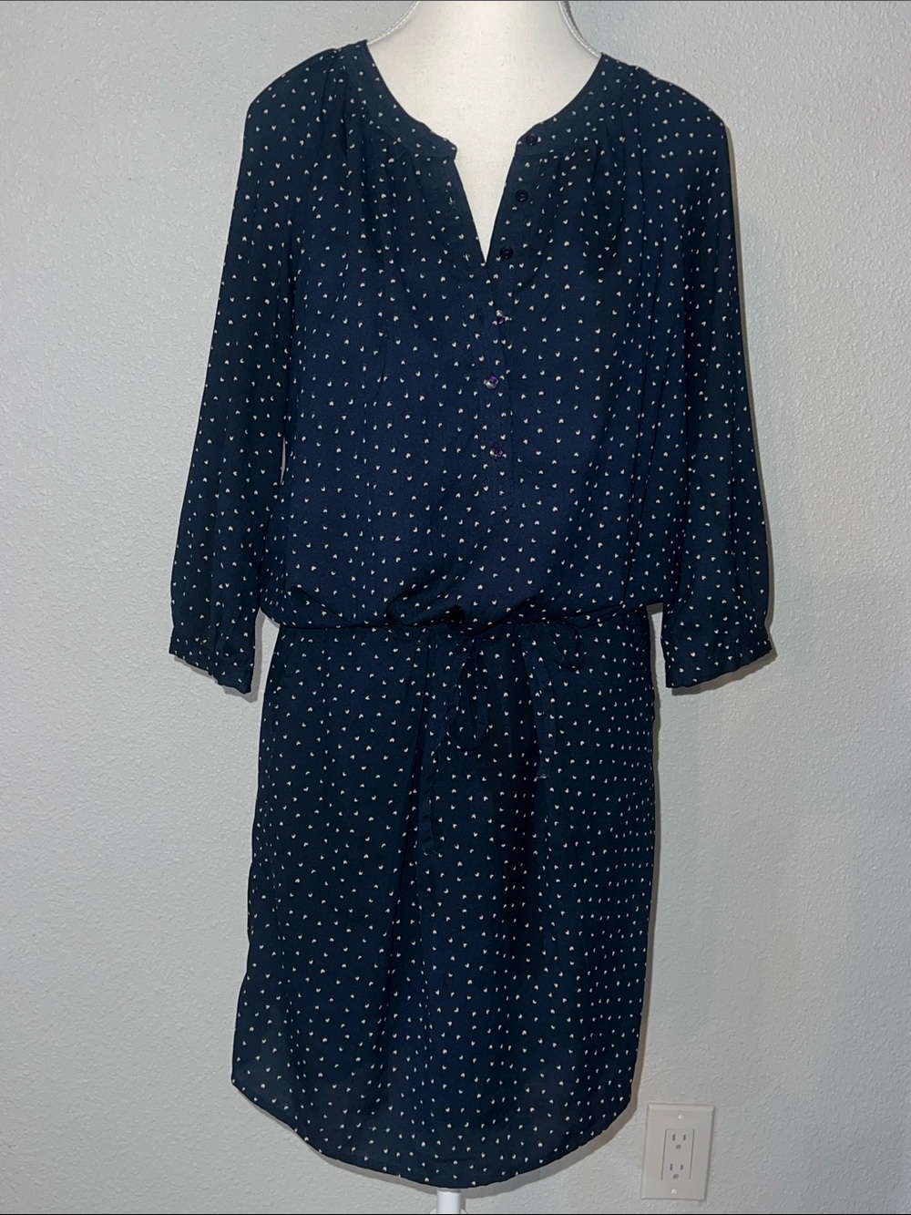 Scotch & Soda Maison Scotch "Star de la Saison" Drawstring Navy W/ Pink Hearts 💕